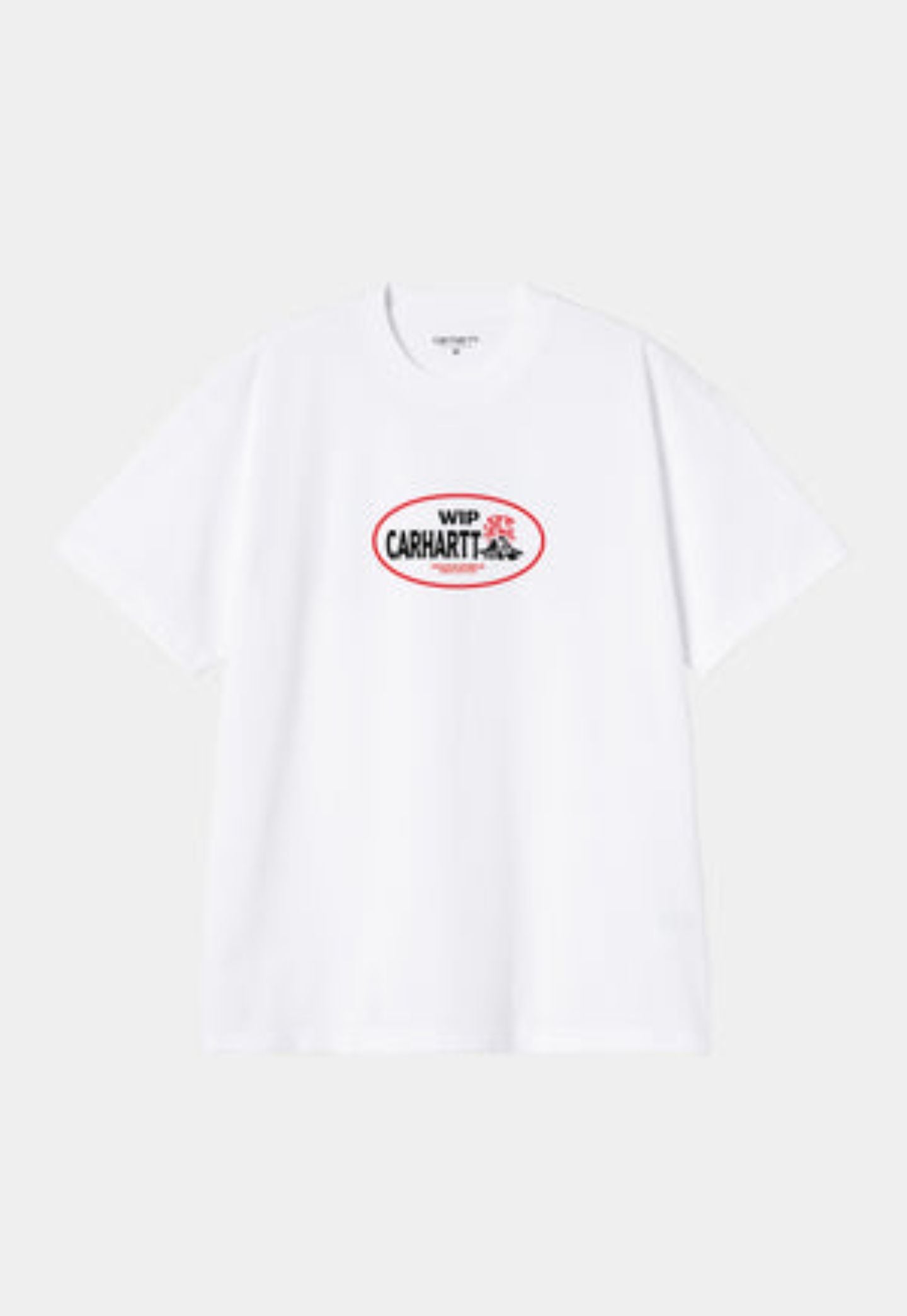 White Smoke טי שירט קצרה לגברים S/S Harlekin BBQ CARHARTT WIP