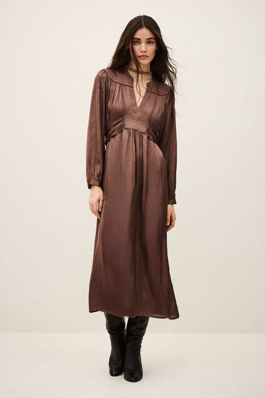 Dark Olive Green שמלת מידי לנשים Celia BA&SH