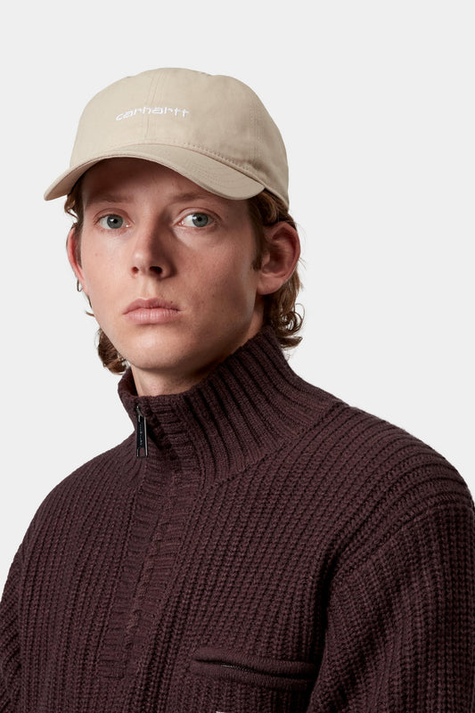 Antique White כובע מצחיה לגברים / נשים Canvas Script CARHARTT WIP