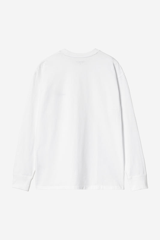 White Smoke טי שירט ארוכה לגברים American Script CARHARTT WIP