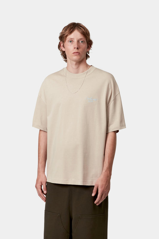 Light Gray טי שירט קצרה לגברים Signature CARHARTT WIP