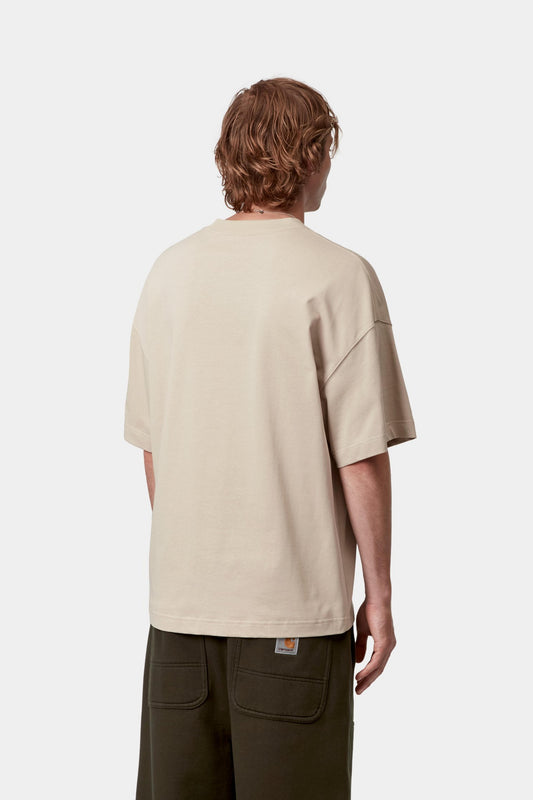 Antique White טי שירט קצרה לגברים Signature CARHARTT WIP