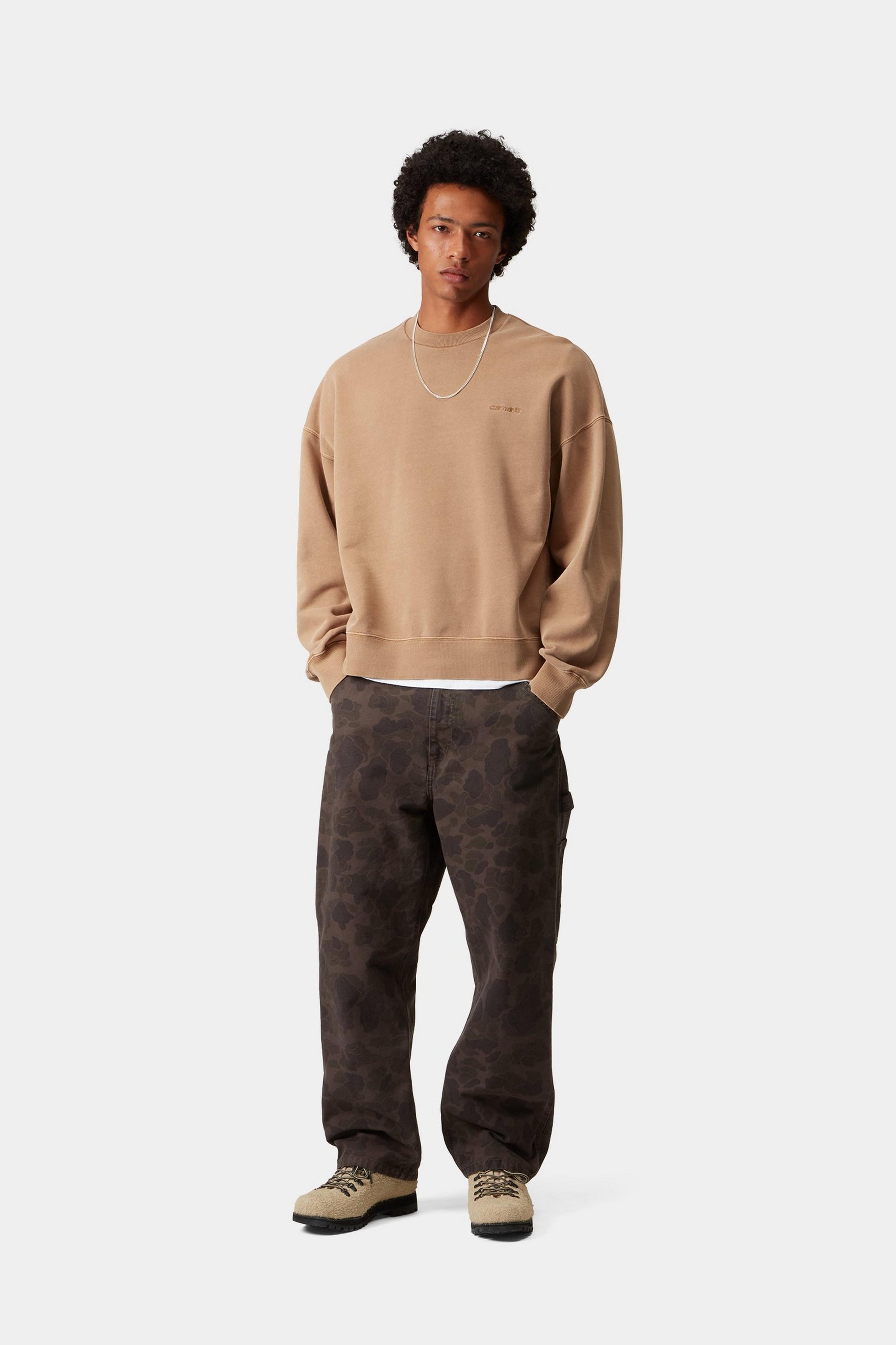 Beige סווטשירט לגברים Benton CARHARTT WIP