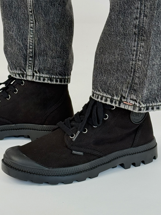 Light Gray נעלי קנבס גבוהות לגברים Pampa PALLADIUM