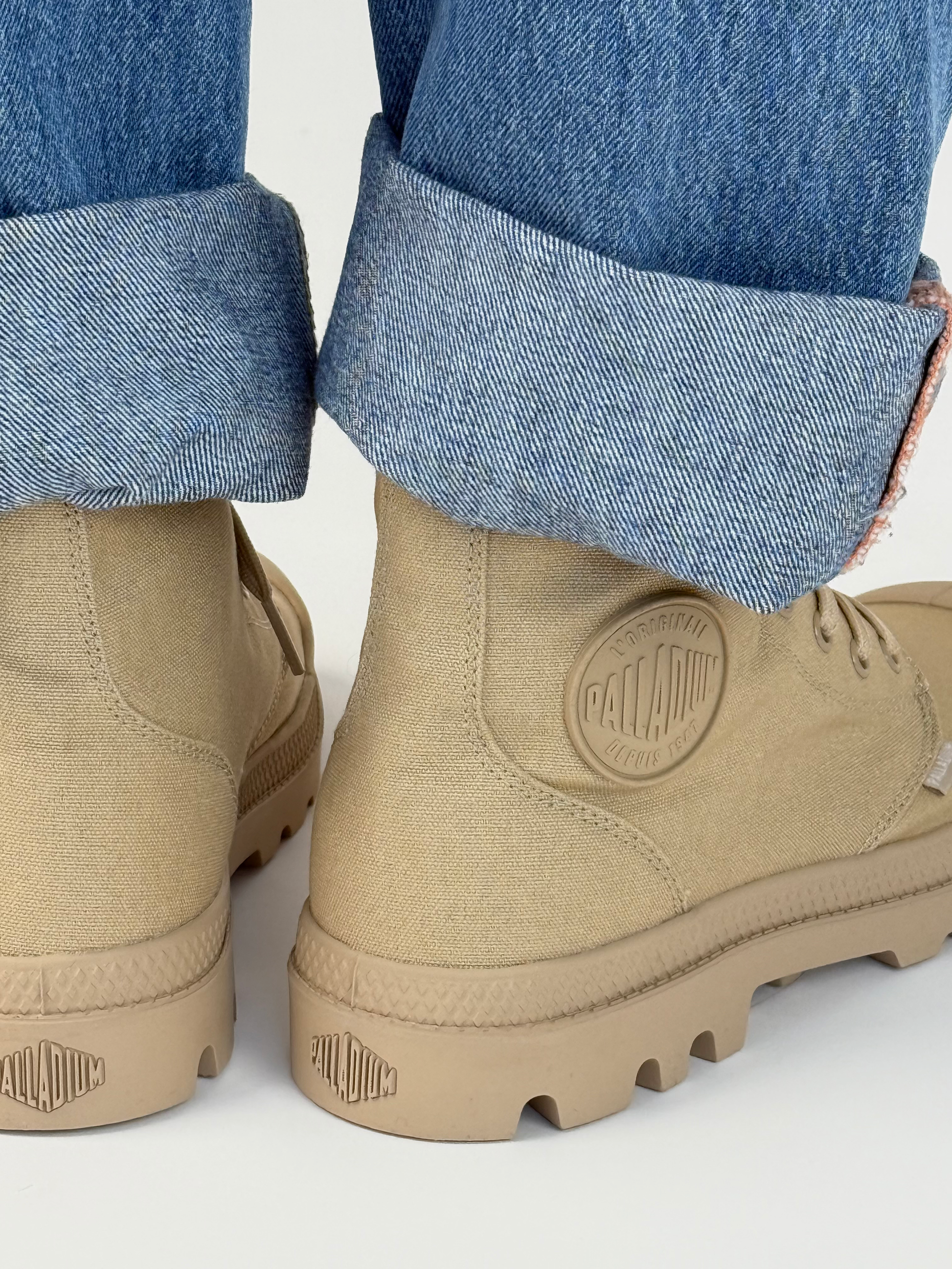 Rosy Brown נעלי קנבס גבוהות לגברים Mono Chrome PALLADIUM