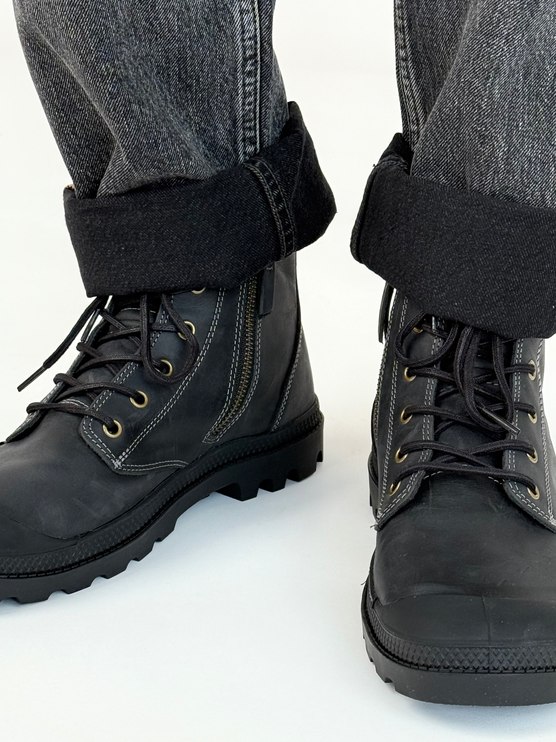 White Smoke מגפי גברים Pampa Zip Lth PALLADIUM