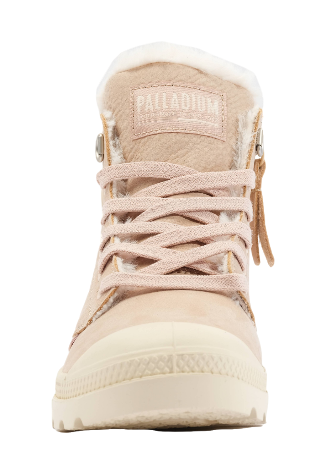 Light Gray מגפי עור עם פרווה לנשים Pampa Hi Zip PALLADIUM