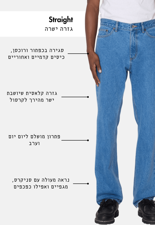 ג׳ינס ארוך לגברים Hardwork – Straight Fit