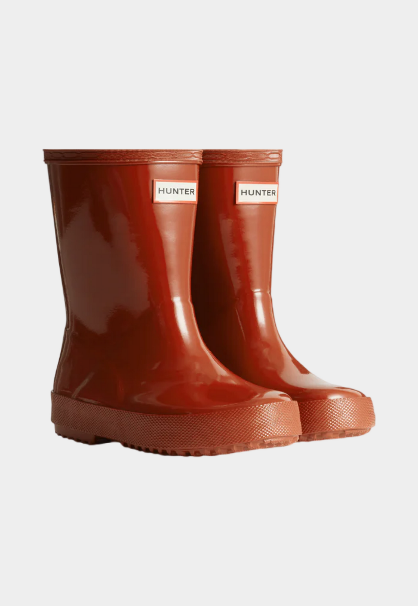 Saddle Brown מגפי גשם מבריקים לילדים HUNTER