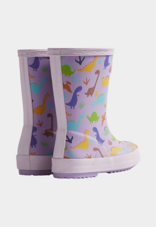 Lavender מגפי גשם מאט עם דינוזוארים לילדים HUNTER