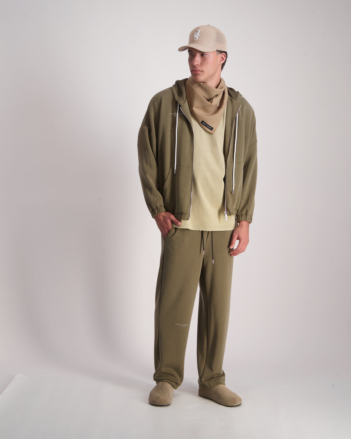 Gray קפוצ'ון לגברים Classic Zipper - Sc THIRTY DEGREES