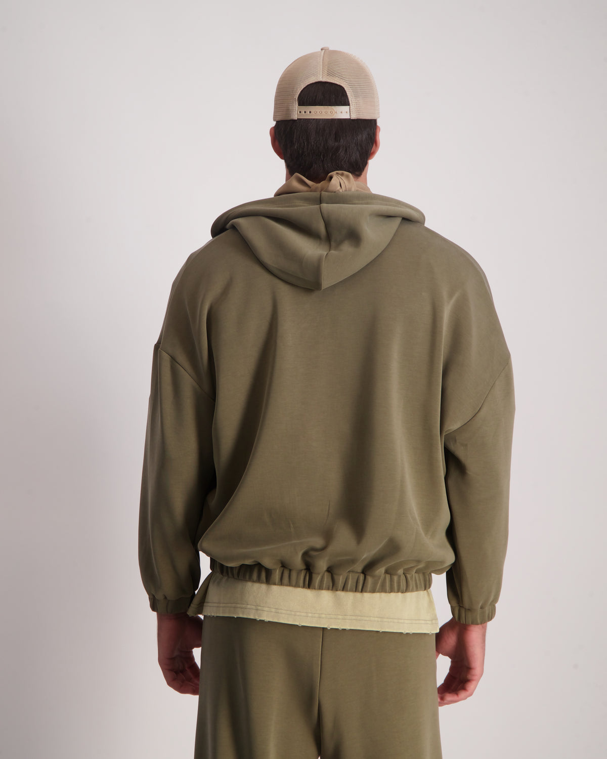 Light Gray קפוצ'ון לגברים Classic Zipper - Sc THIRTY DEGREES
