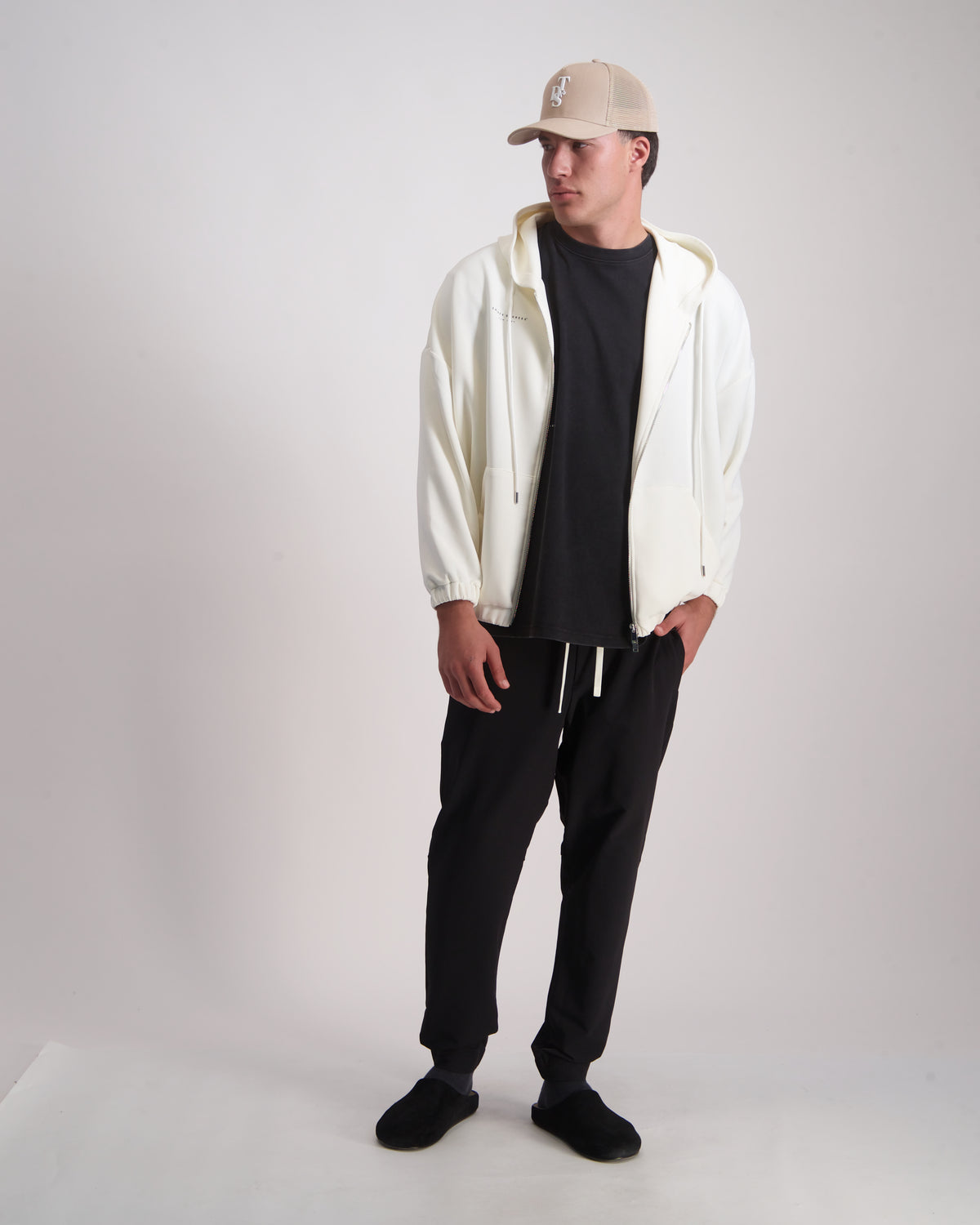 Gray קפוצ'ון לגברים Classic Zipper - Sc THIRTY DEGREES