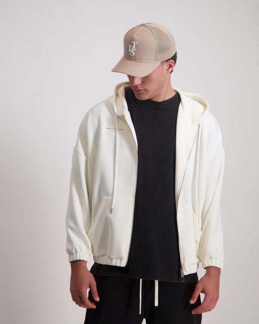 Light Gray קפוצ'ון לגברים Classic Zipper - Sc THIRTY DEGREES