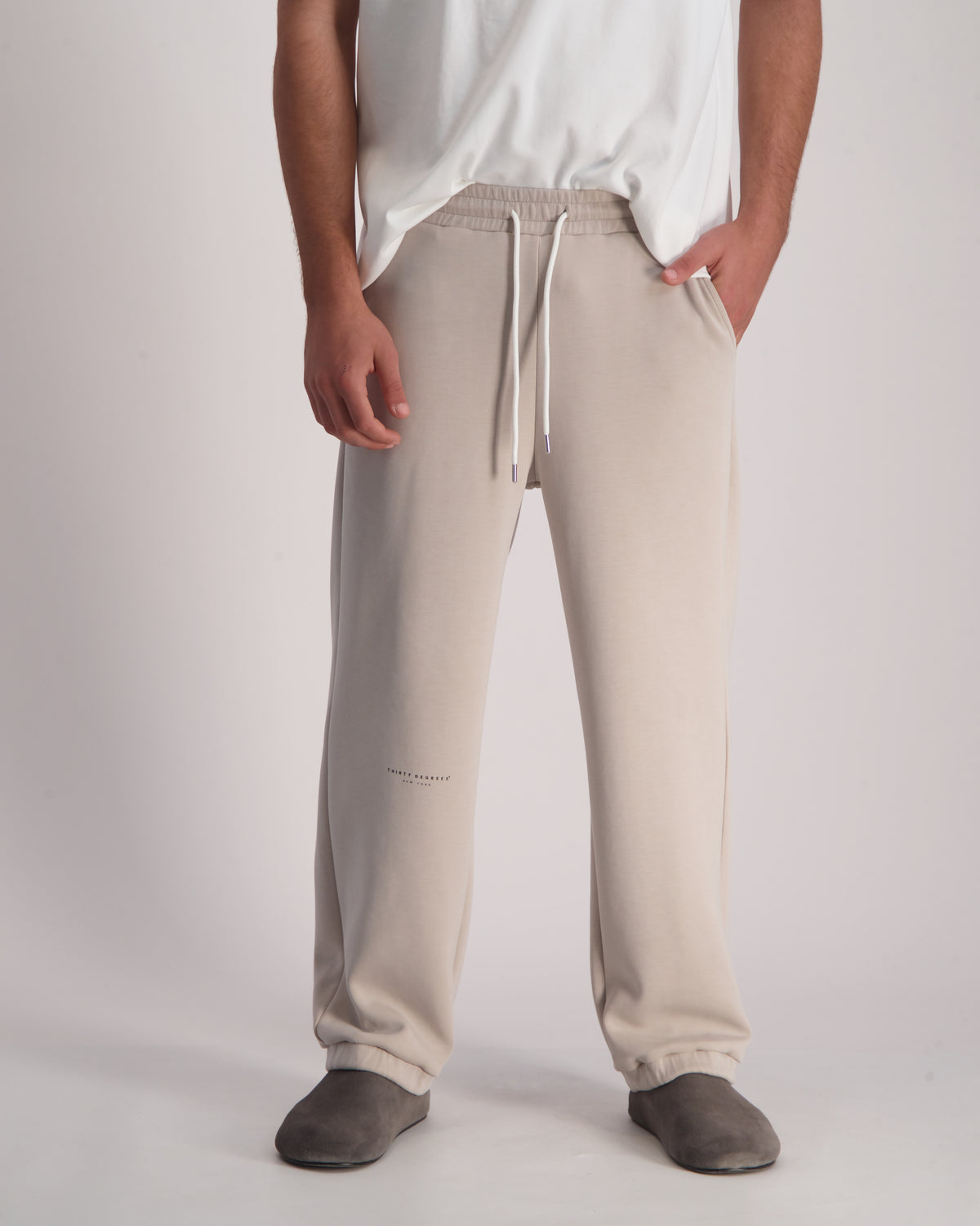 Light Gray מכנסיים ארוכים לגברים Classic - Sc THIRTY DEGREES