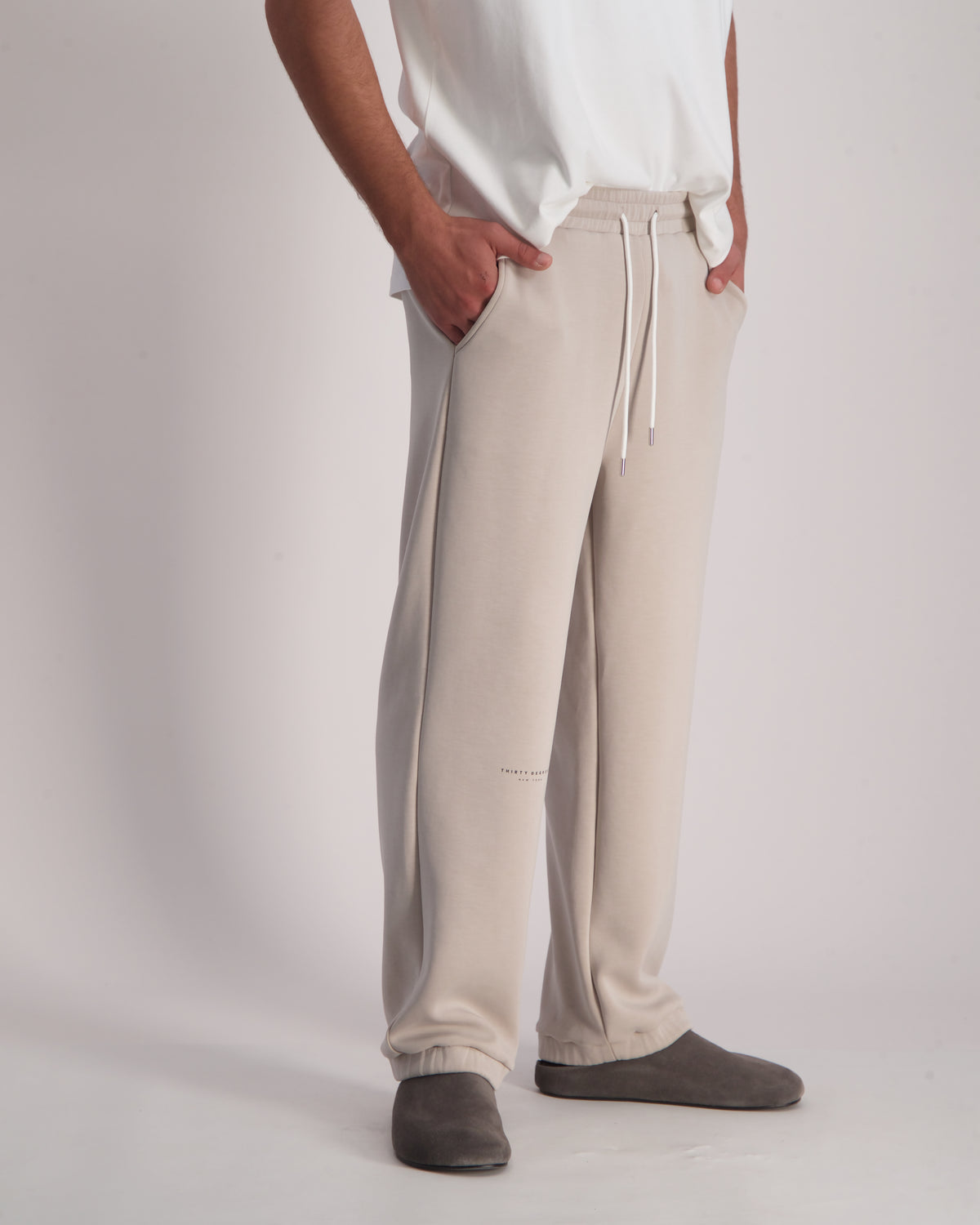 Light Gray מכנסיים ארוכים לגברים Classic - Sc THIRTY DEGREES