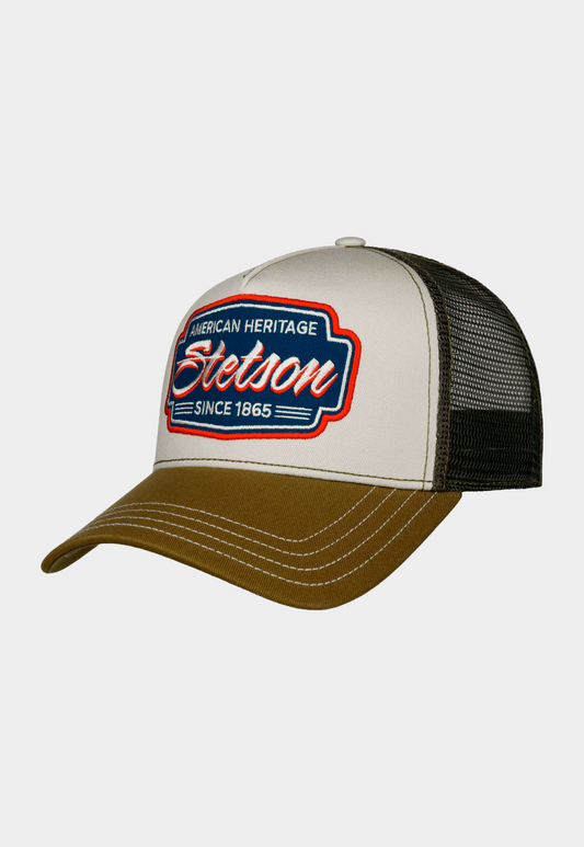 Lavender כובע מצחיה לגברים / נשים Retro Stripes Leather STETSON‎