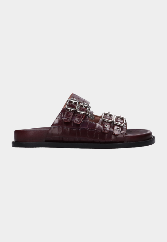 Lavender כפכפי עור לנשים עם אבזמים Flora SCOTCH & SODA