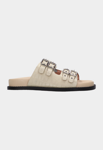 Lavender כפכפי עור לנשים עם אבזמים Flora SCOTCH & SODA