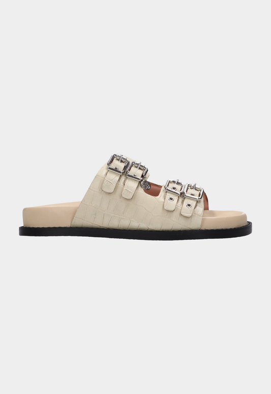 Lavender כפכפי עור לנשים עם אבזמים Flora SCOTCH & SODA