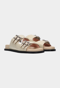 Lavender כפכפי עור לנשים עם אבזמים Flora SCOTCH & SODA