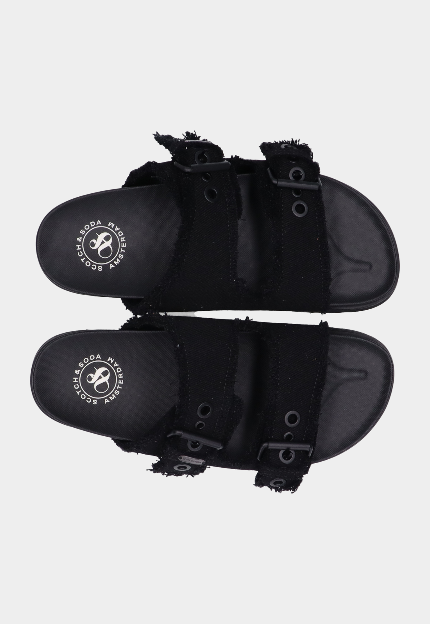 Black כפכפי נשים עם אבזמים Zale SCOTCH & SODA