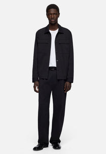 Black מכנסיים ארוכים לגברים Pleated Trouser SEVEN FOR ALL MANKIND