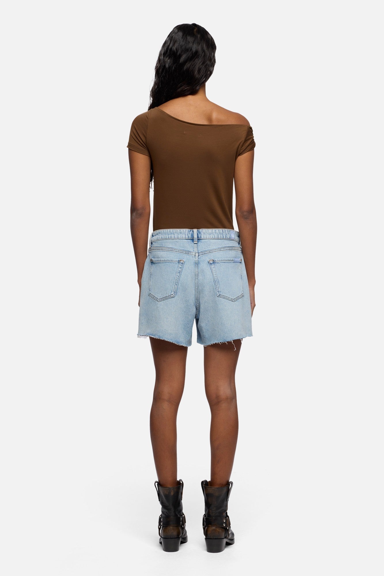 White Smoke MONROE LONG SHORTS ODE TO ג'ינס קצר SEVEN FOR ALL MANKIND