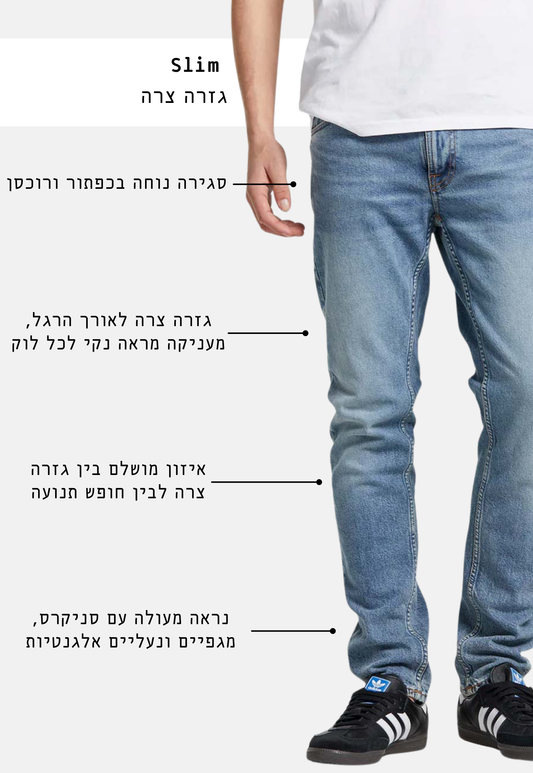 LEAN DEAN - BLUE HOPE ג'ינס ארוך Straight לגברים