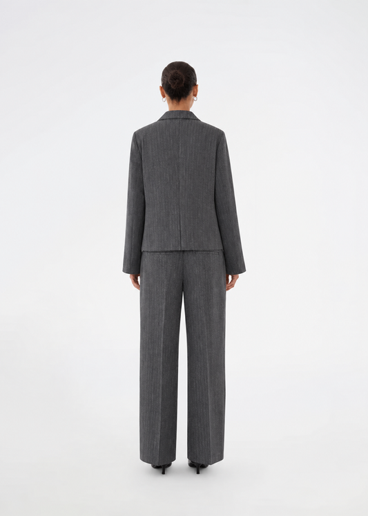Dark Slate Gray מכנסיים מחויטים לנשים Birna MODSTROM