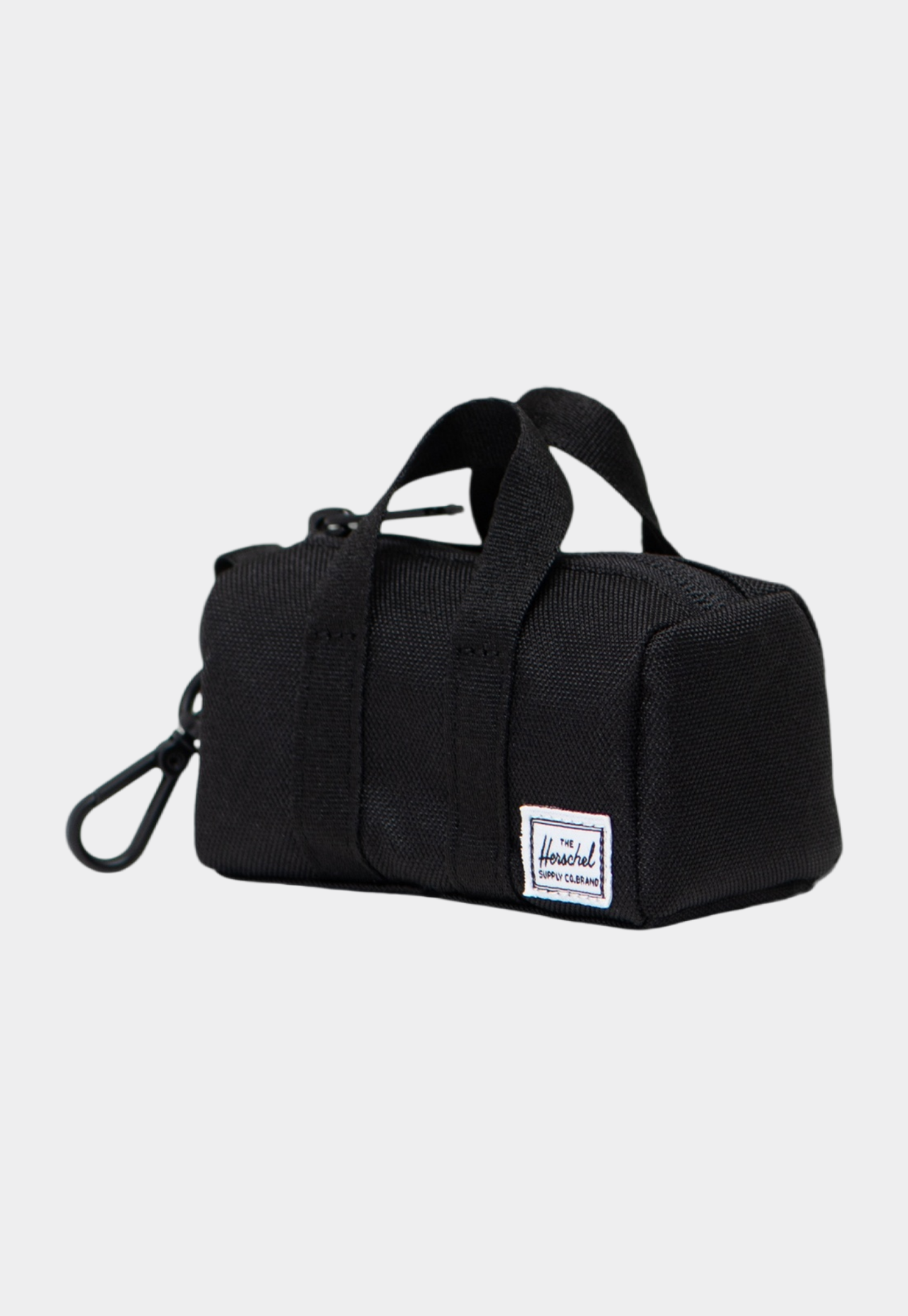 Black HERSCHEL NOVEL DUFFLE BAG CHARM מחזיק מפתחות HERSCHEL