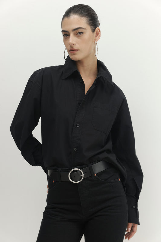 Light Gray חולצה מכופתרת ארוכה לנשים Must Have PAPER