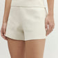 Light Gray מכנסיים קצרים לנשים Pleated PAPER