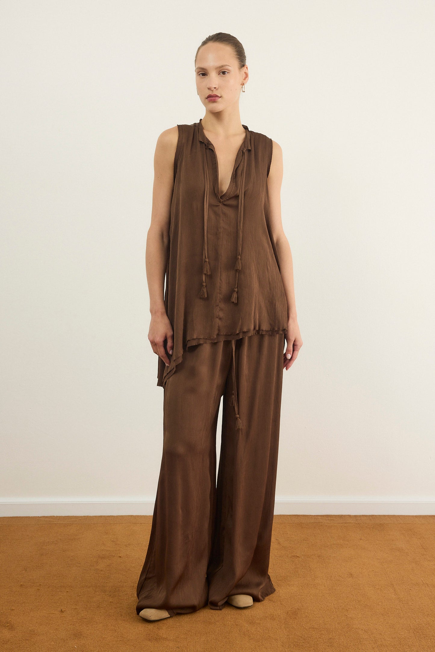 Light Gray חולצה קצרה לנשים Athens PAPER