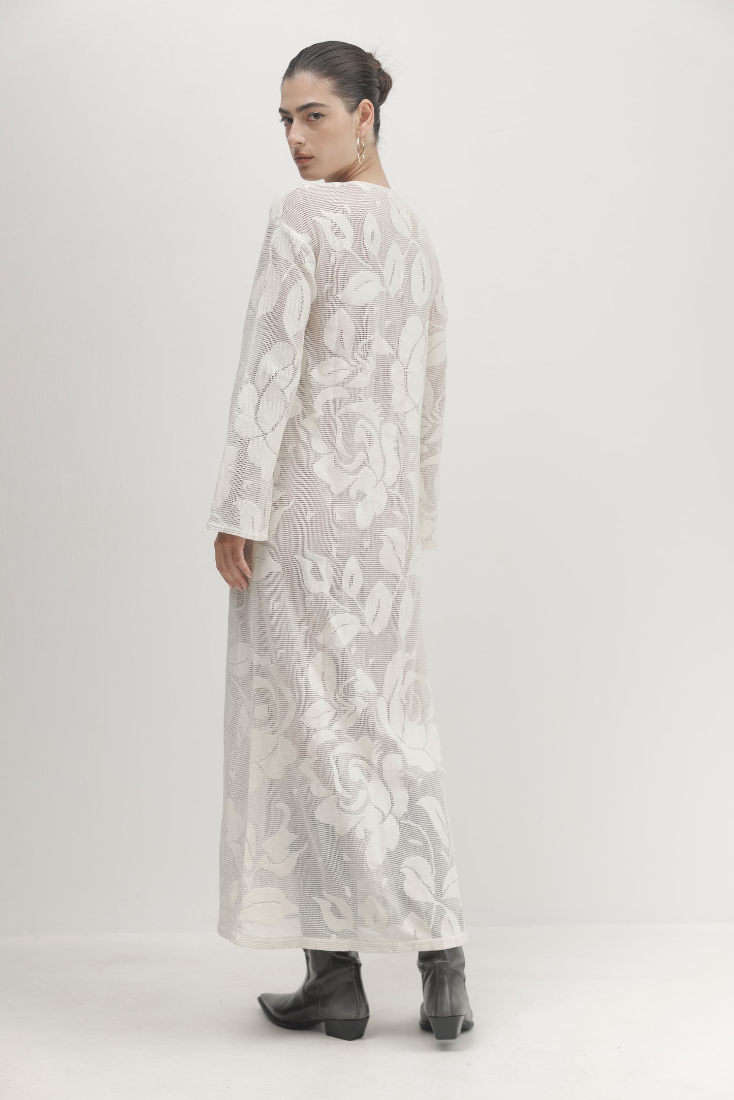 Light Gray שמלת מקסי לנשים Luna PAPER