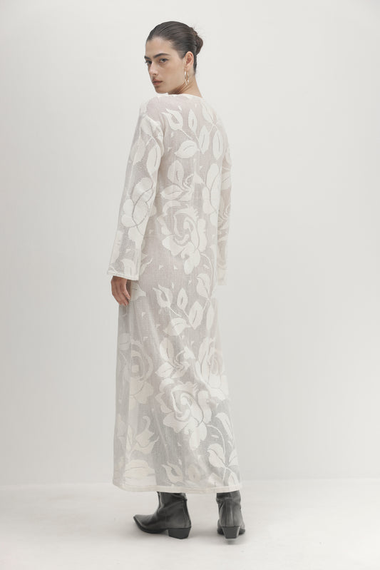 Light Gray שמלת מקסי לנשים Luna PAPER