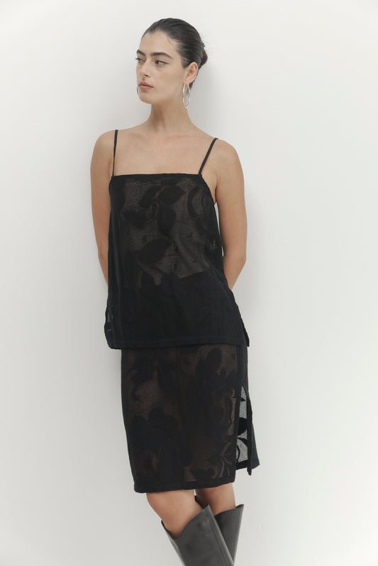 Light Gray חצאית מידי לנשים Mirage PAPER