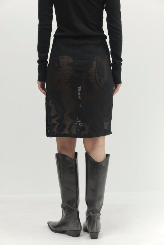 Light Gray חצאית מידי לנשים Mirage PAPER