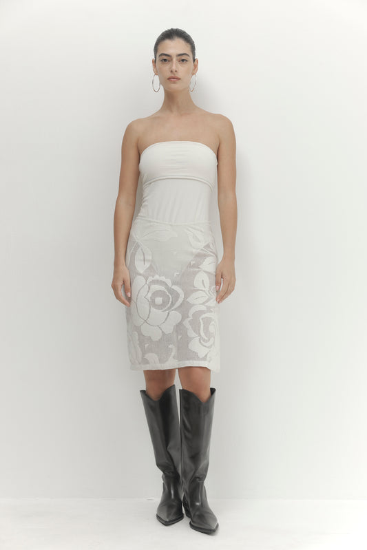 Light Gray חצאית מידי לנשים Mirage PAPER