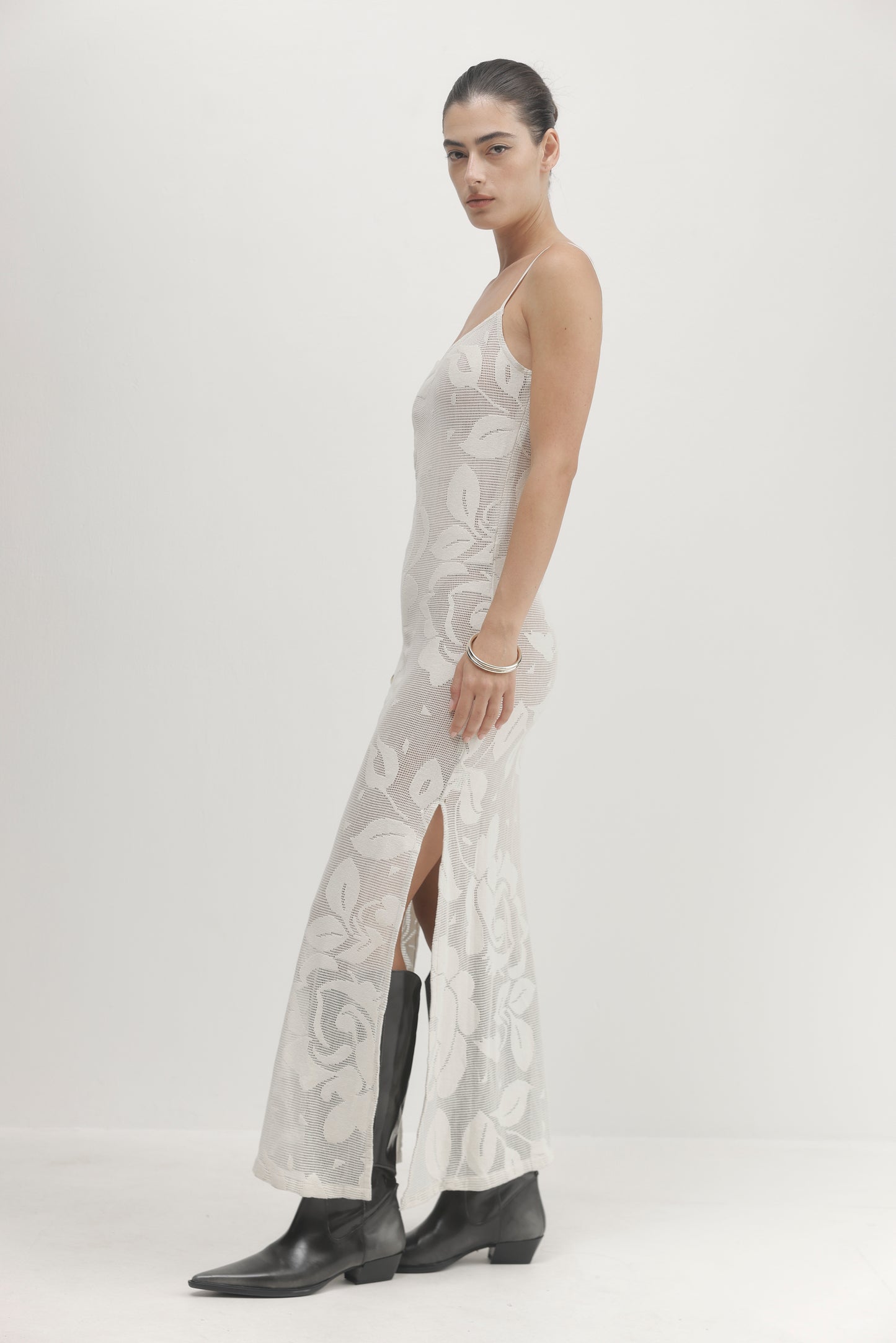 Light Gray שמלת מידי לנשים Oasis PAPER