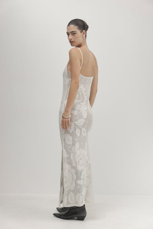 Light Gray שמלת מידי לנשים Oasis PAPER