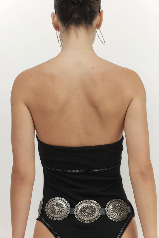 Rosy Brown סטרפלס בגד גוף לנשים Oasis PAPER