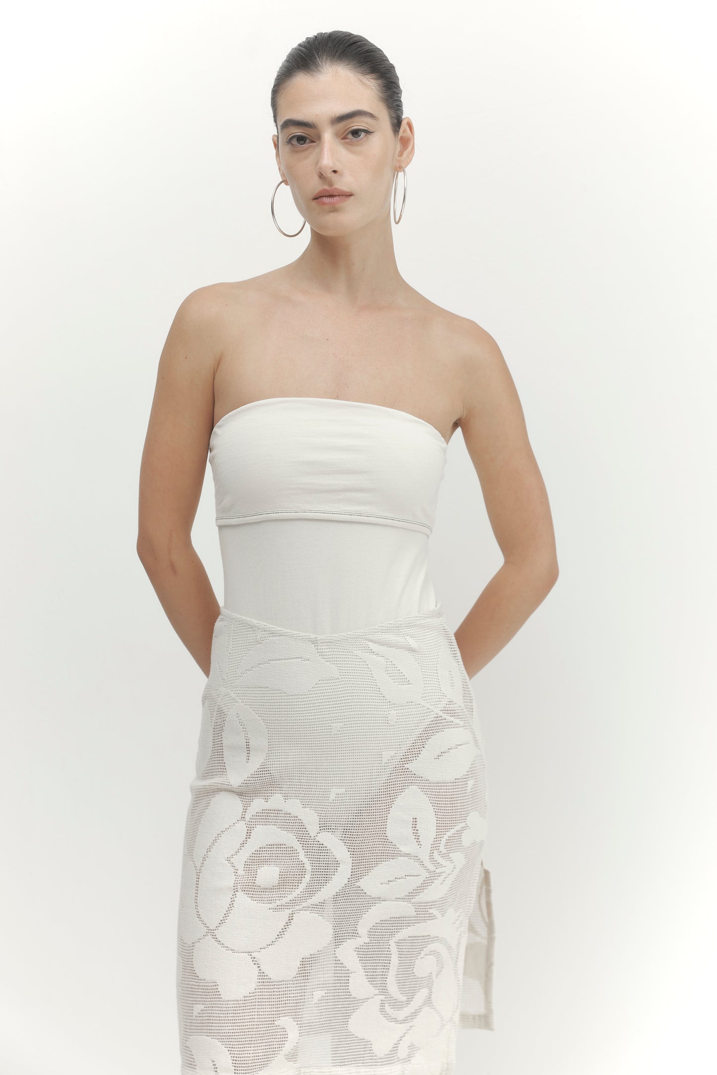 Beige סטרפלס בגד גוף לנשים Oasis PAPER