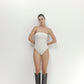 Beige סטרפלס בגד גוף לנשים Oasis PAPER
