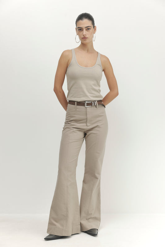 Antique White מכנסיים ארוכים לנשים Oasis PAPER