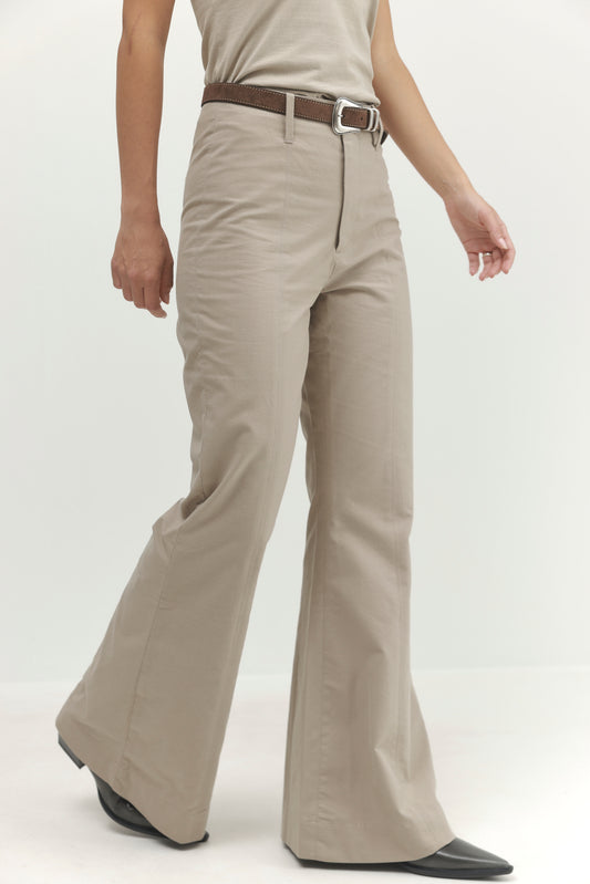 Light Gray מכנסיים ארוכים לנשים Oasis PAPER