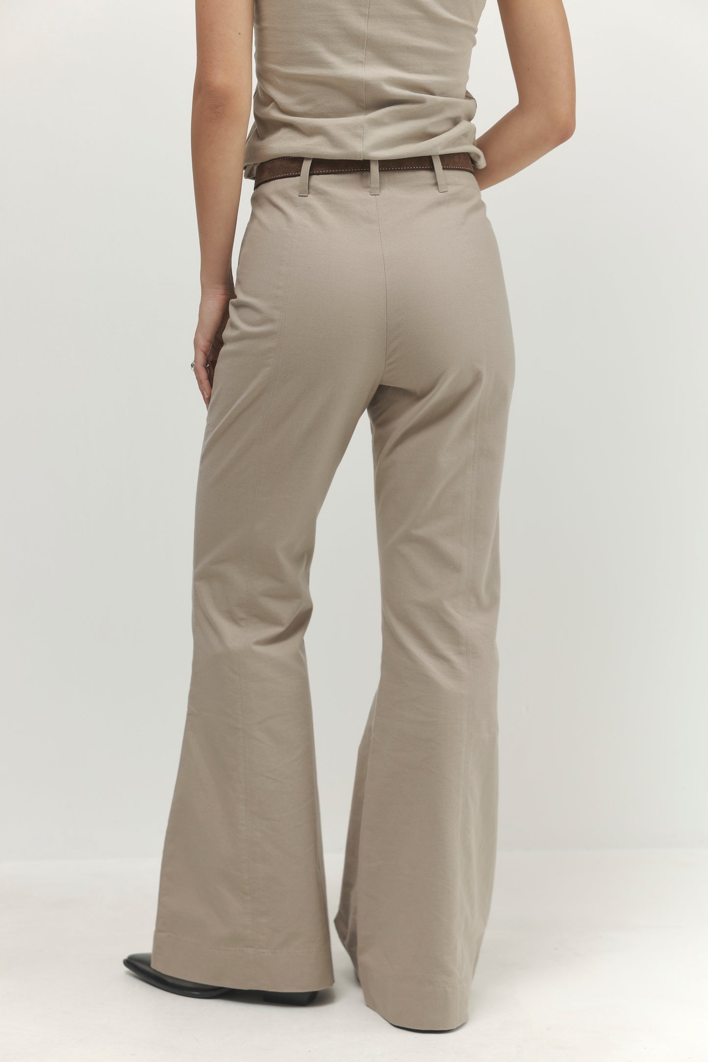 Light Gray מכנסיים ארוכים לנשים Oasis PAPER