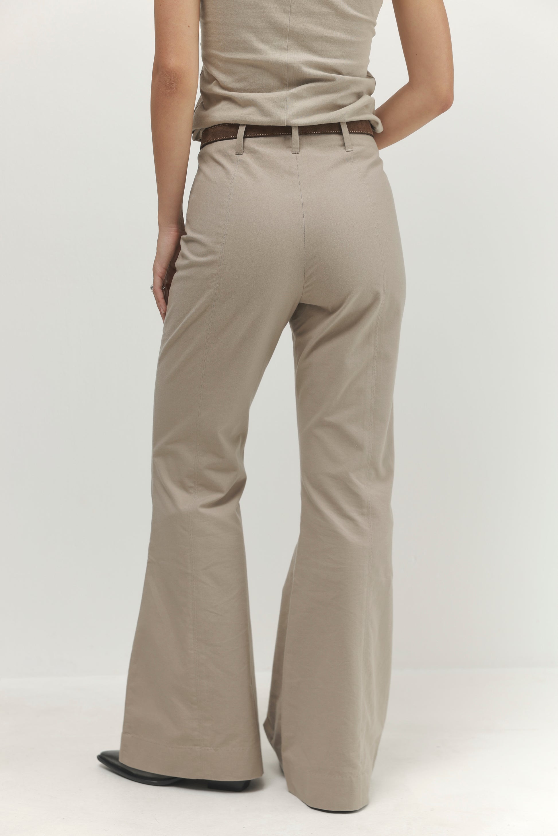 Light Gray מכנסיים ארוכים לנשים Oasis PAPER