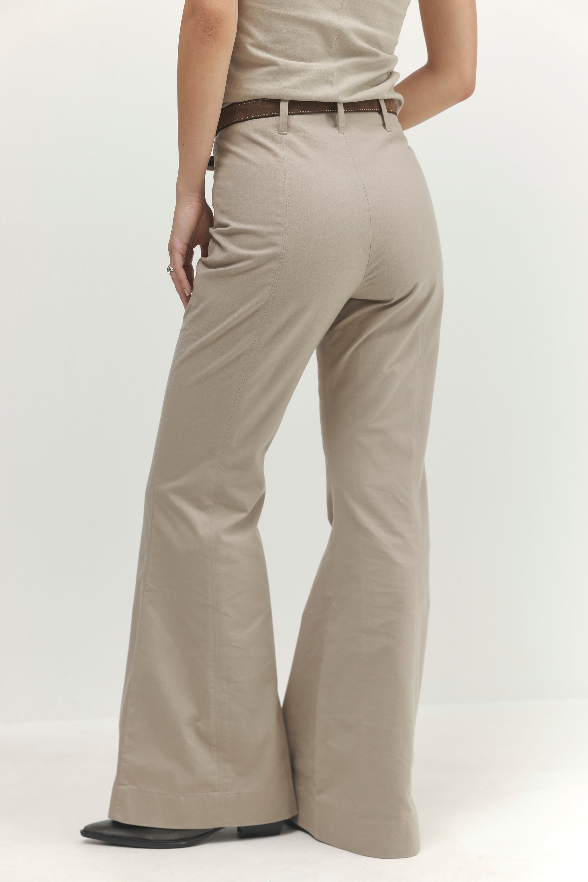 Light Gray מכנסיים ארוכים לנשים Oasis PAPER