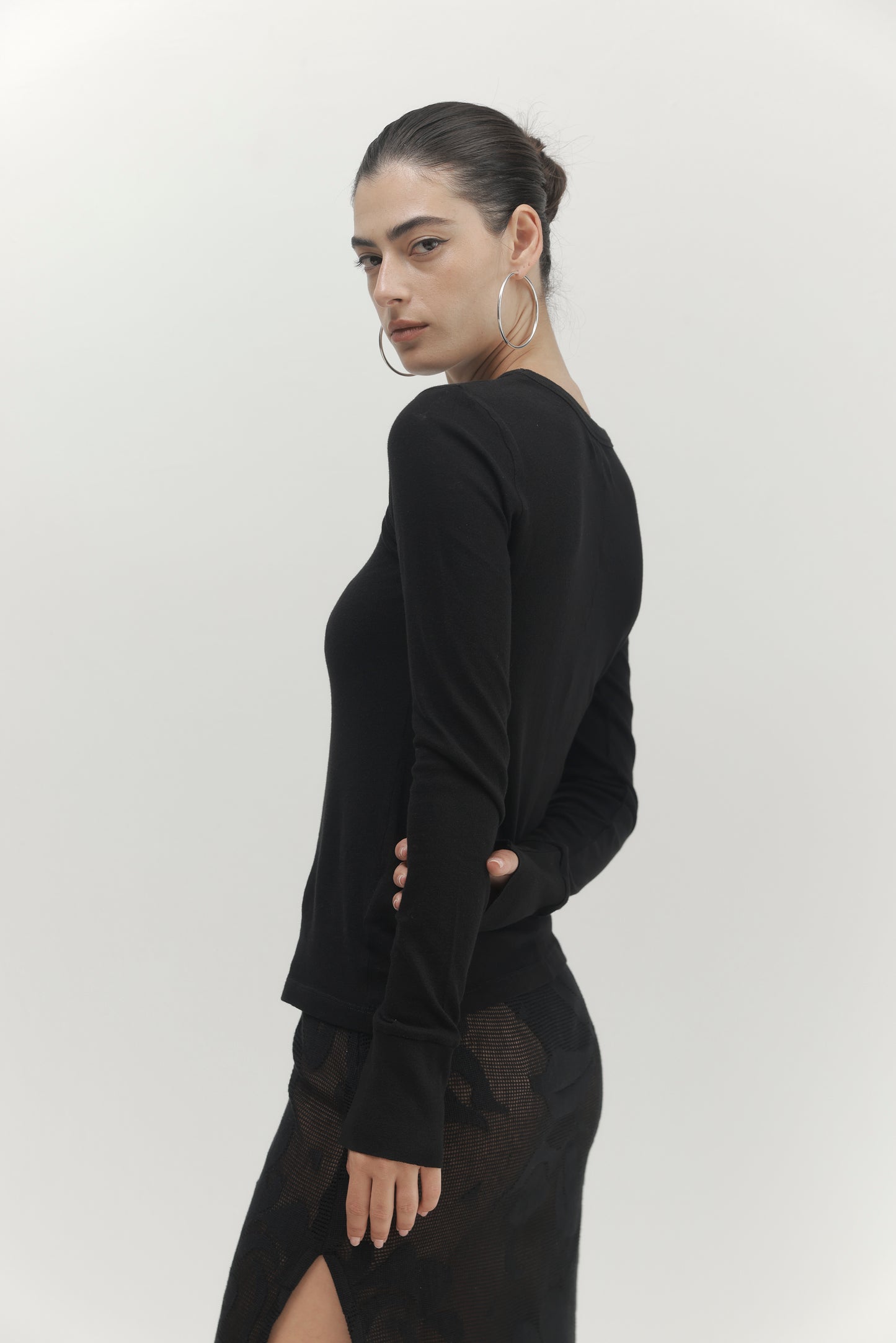 Light Gray חולצה ארוכה לנשים Terra PAPER